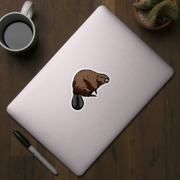 Beaver by Sticker Steve